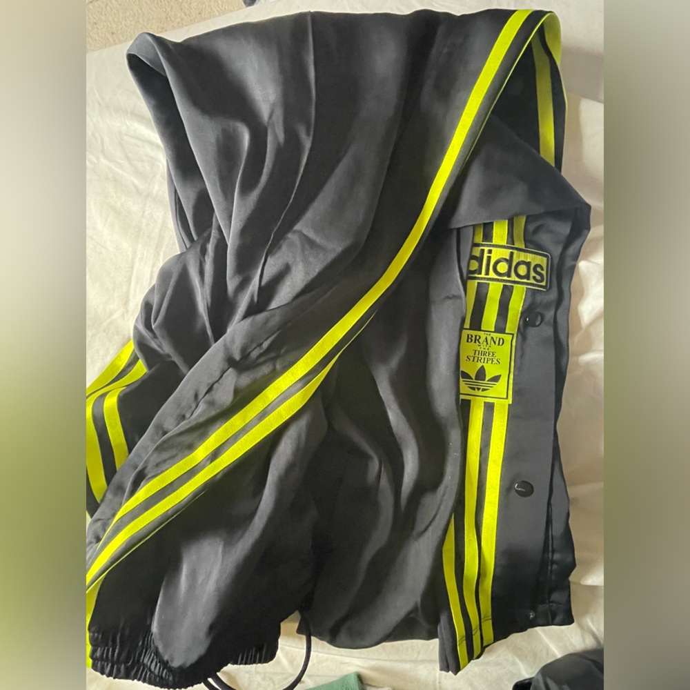 adidas Black and Yellow Track Pants